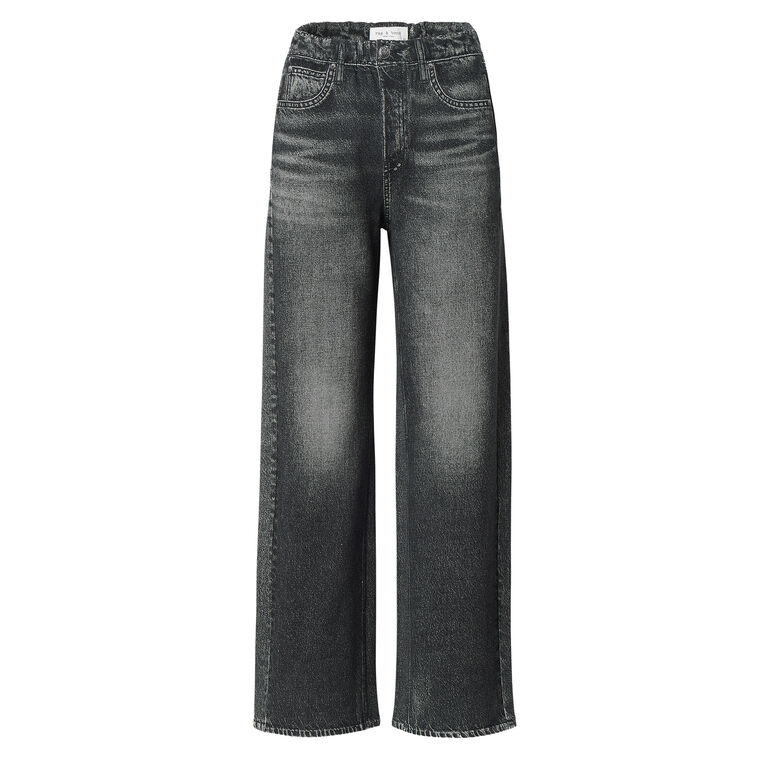Miramar Fleece Pull On Wide-Leg Jeans image number null