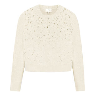 Lexia Long Sleeve Embellished Crewneck Sweater