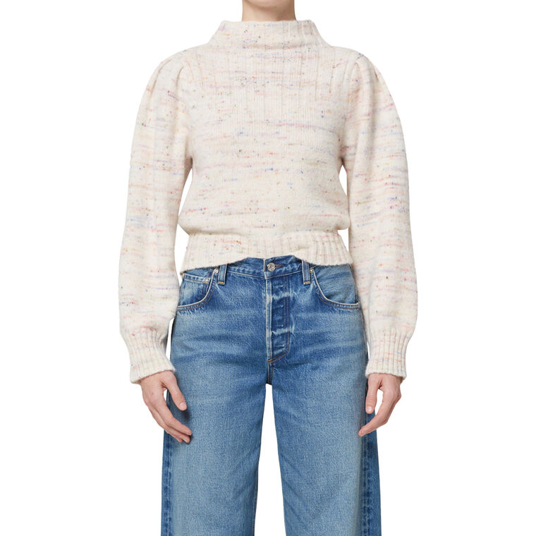 Claudia Turtleneck Puff Sleeve Sweater image number null