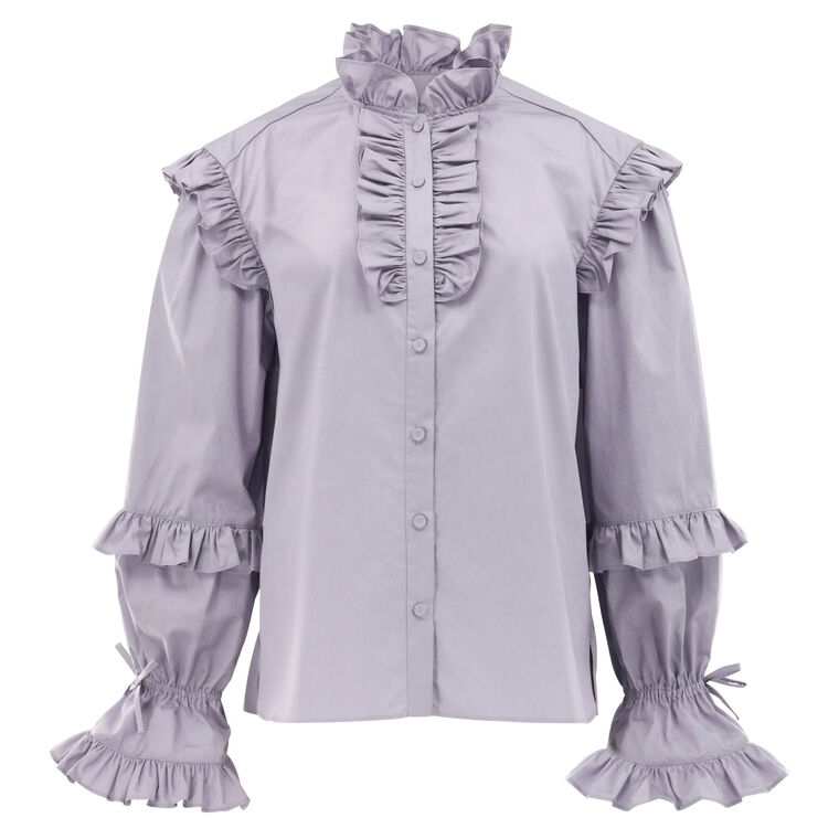 Michelle Long Sleeve Button Front Top image number null