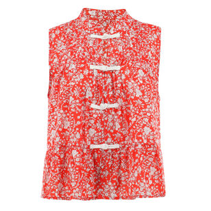 Lucille Liberty Floral Print Sleeveless Knot Top