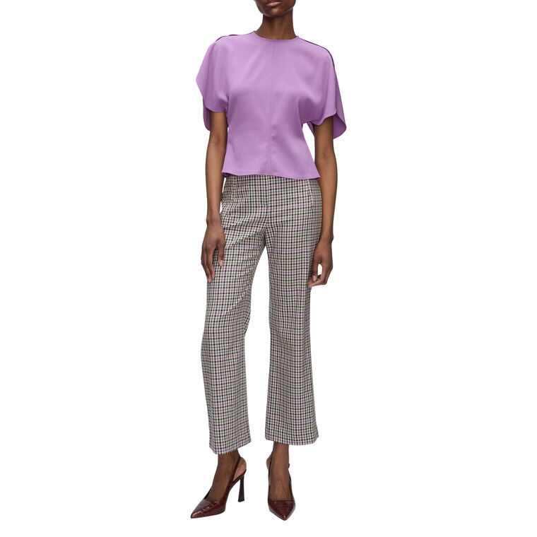 Dova Gingham Plaid Wide Leg Pant image number null