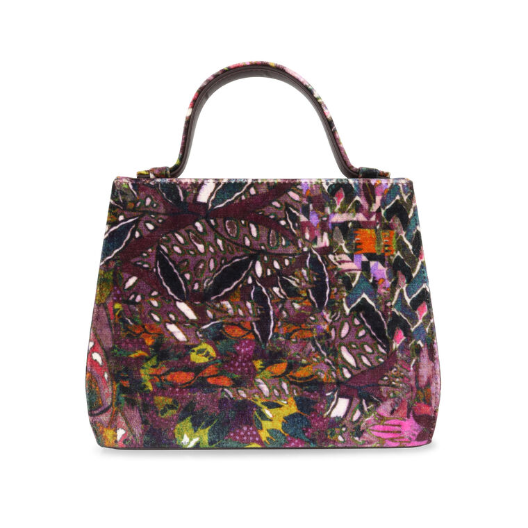 Jackie Printed Velvet Handbag image number null