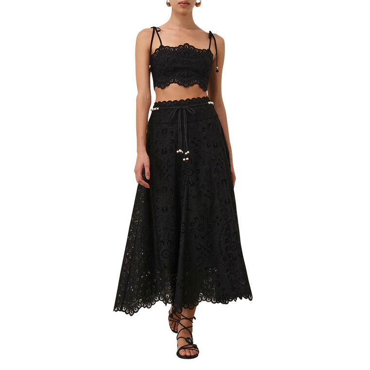 Rhiannon Embroidered Midi Skirt image number null