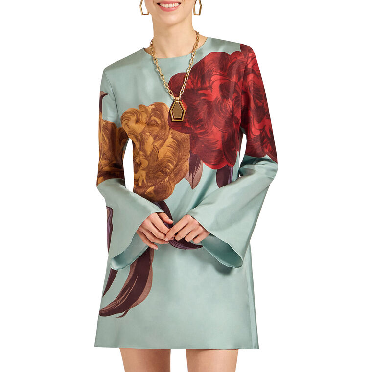 Long Sleeve Mini Supreme Swing Dress image number null