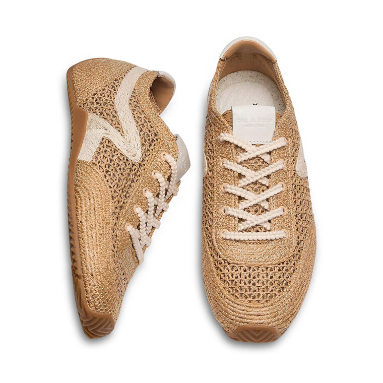 Ultra Slim Raffia Retro Runner Sneaker image number null
