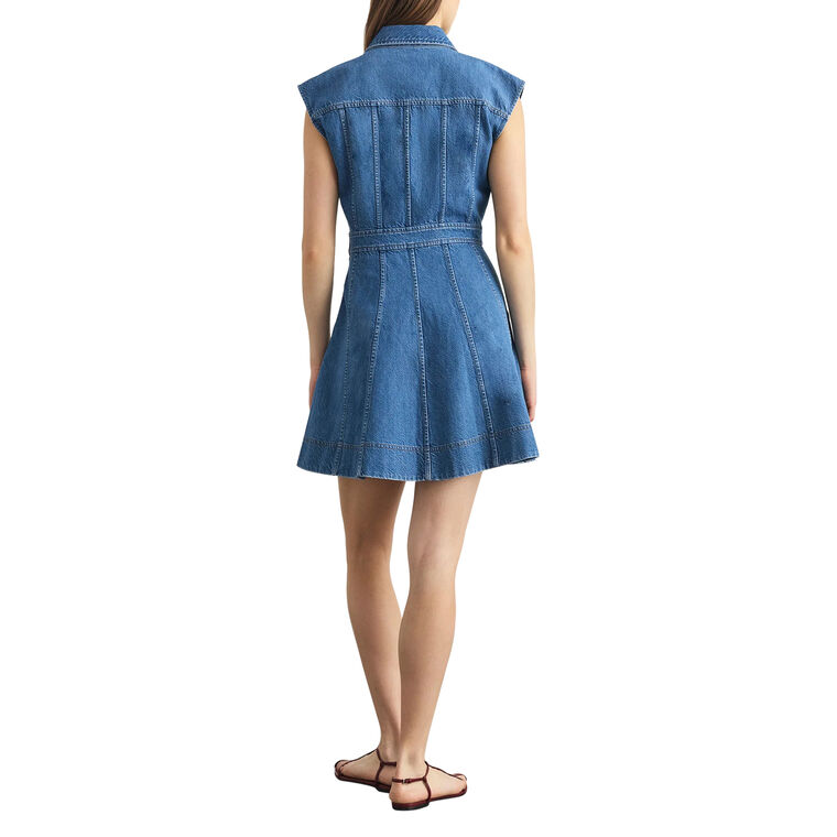 Hailey Collared Denim Mini Dress image number null