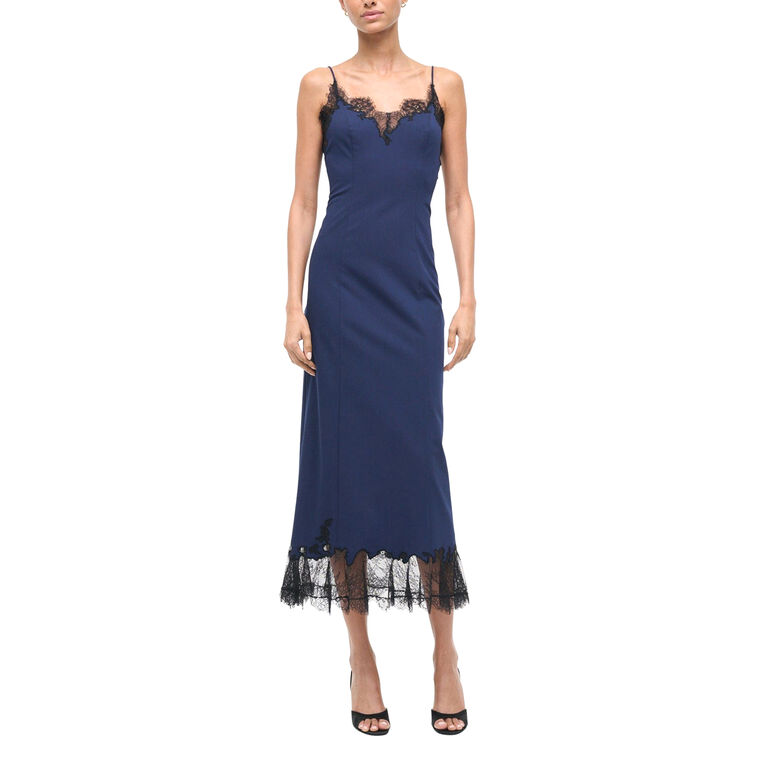 Nadia Sleeveless Lace Trim Midi Dress image number null