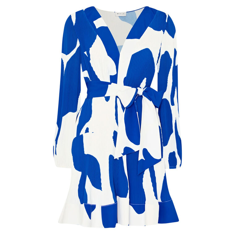 Liv Grand Foliage Pleated Mini Dress image number null