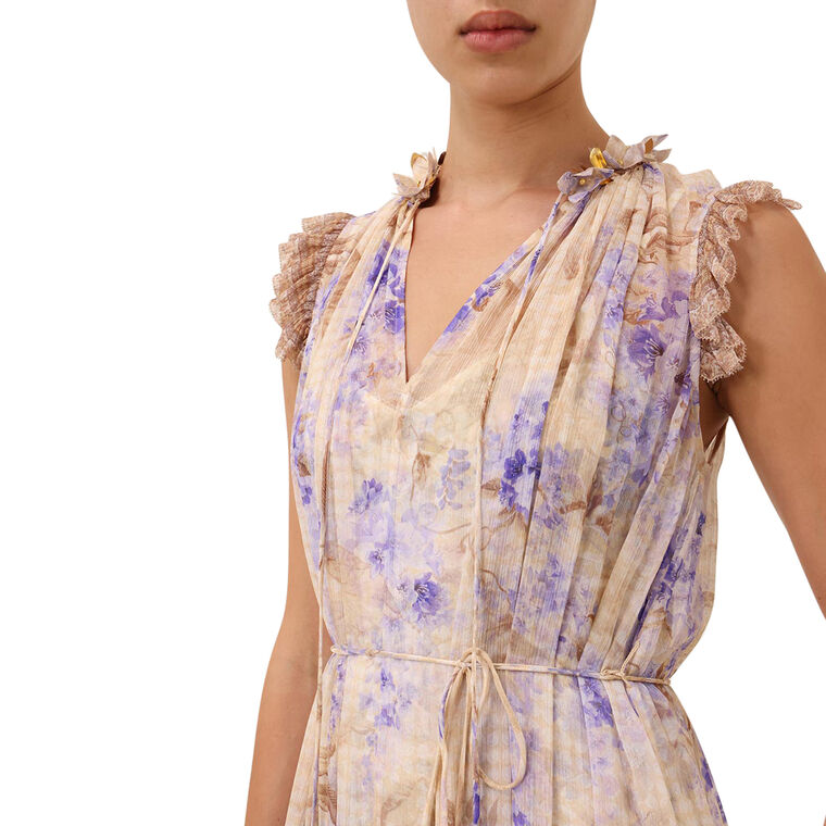 Dawning Flutter Short Sleeve Midi Dress image number null