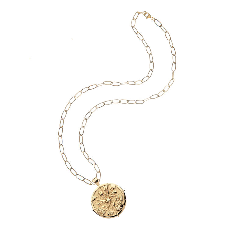 Hope Pendant Coin On Link Chain image number null