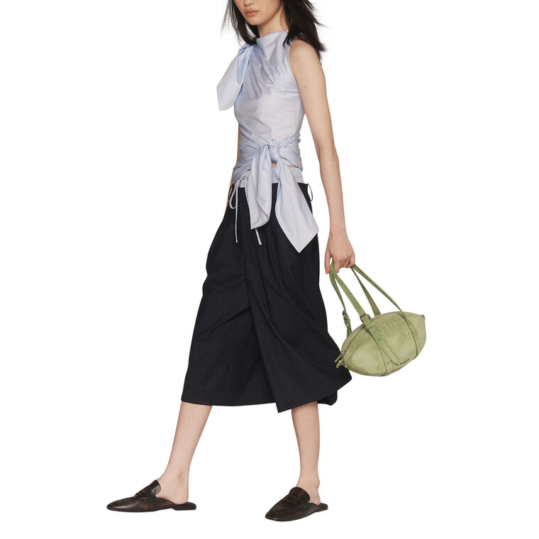 Double Waistband Culotte Pants image number null