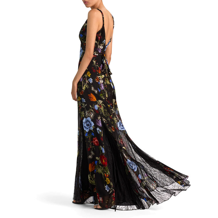 Nisa Lace Twist Strap Maxi Dress image number null