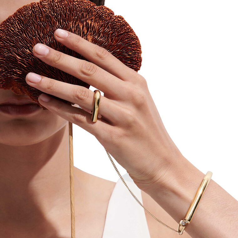 Marlo Ring To Wrist Cuff Bracelet image number null