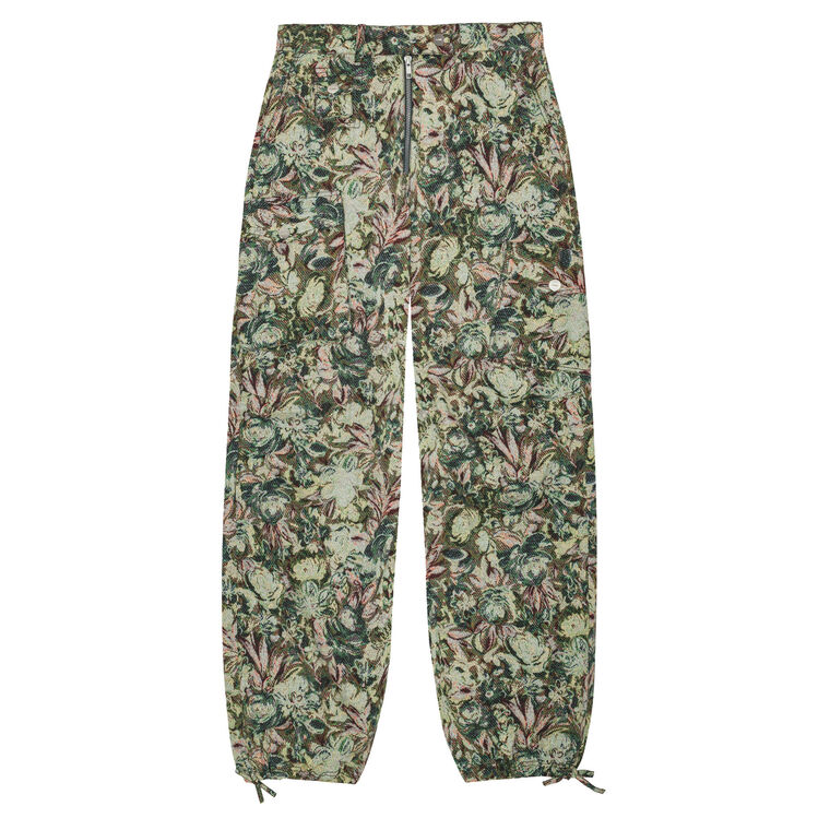 Printed Stretch Cotton Cargo Pants image number null