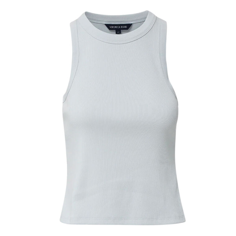 Jordyn Cropped Rib-Knit Tank Top image number null