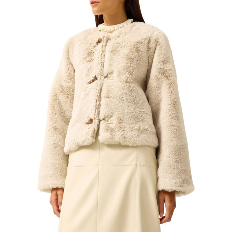 Colette Faux Fur Toggle Jacket image number null