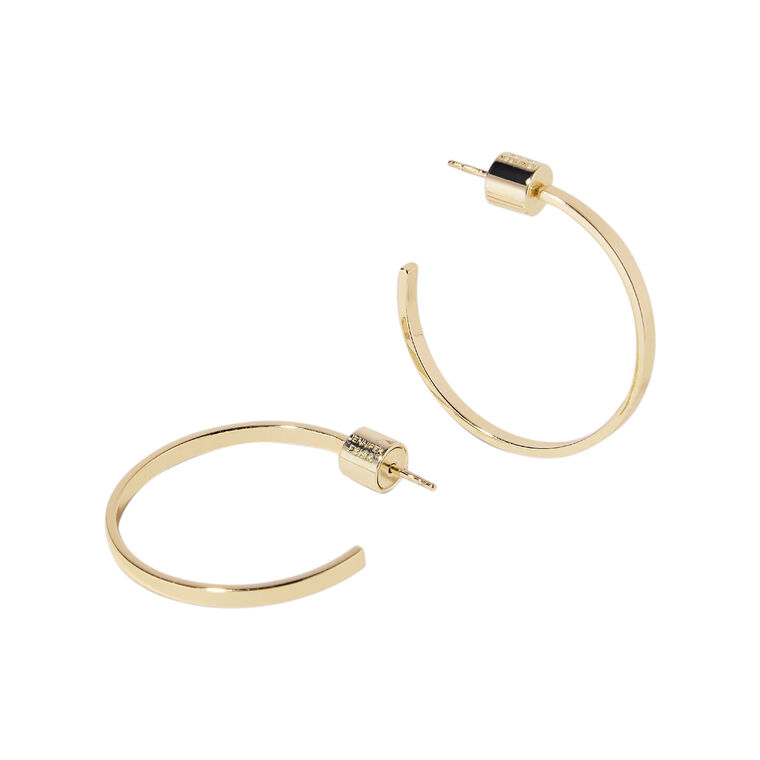 1 Inch Flat Thread Mini Hoops image number null