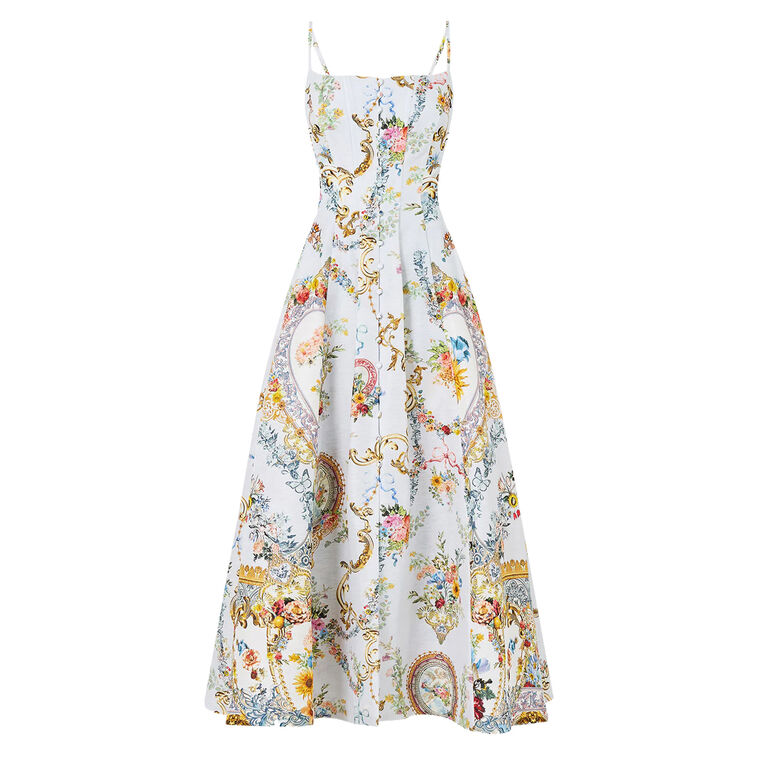 Corset Dress With Long Flared Skirt image number null