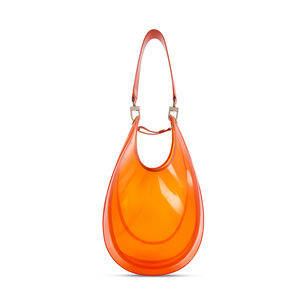 Transparent Bucket Bag With Leather Handle