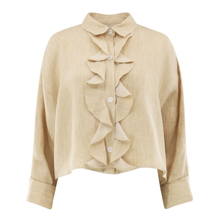 The Ex Crop Ruffled Blouse image number null