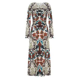 Maisy Ruched Long Sleeve Midi Dress