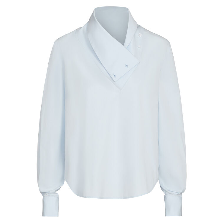 My Maria Long Sleeve Funnel Neck Poplin Shirt image number null