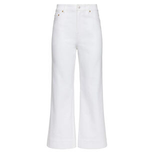 Joey Mid-Rise Cropped Wide-Leg Jeans