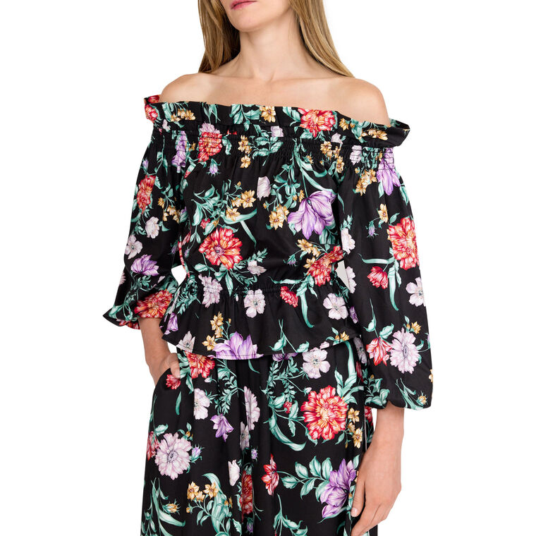 Vienna Long Sleeve Off-The-Shoulder Top image number null