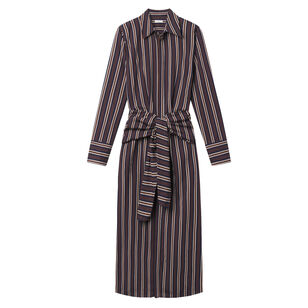 Mila Long Sleeve Striped Midi Shirtdress