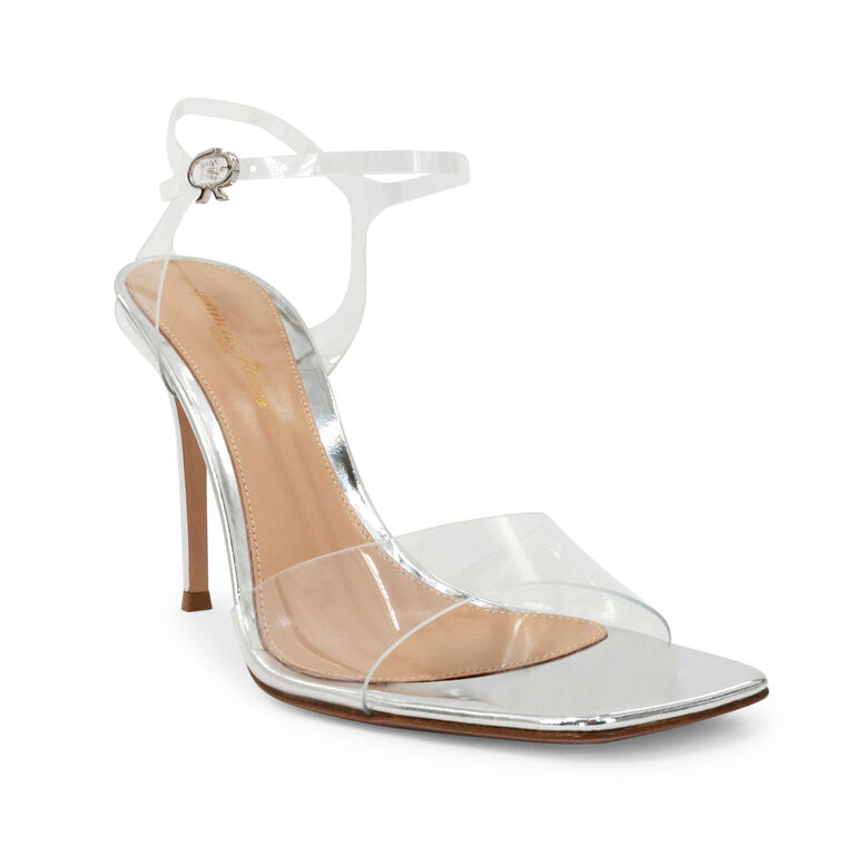 Transparent Metallic 95mm Ankle Strap Sandal image number null