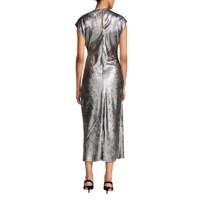 The Silas Short Sleeve Bias Midi Dress image number null