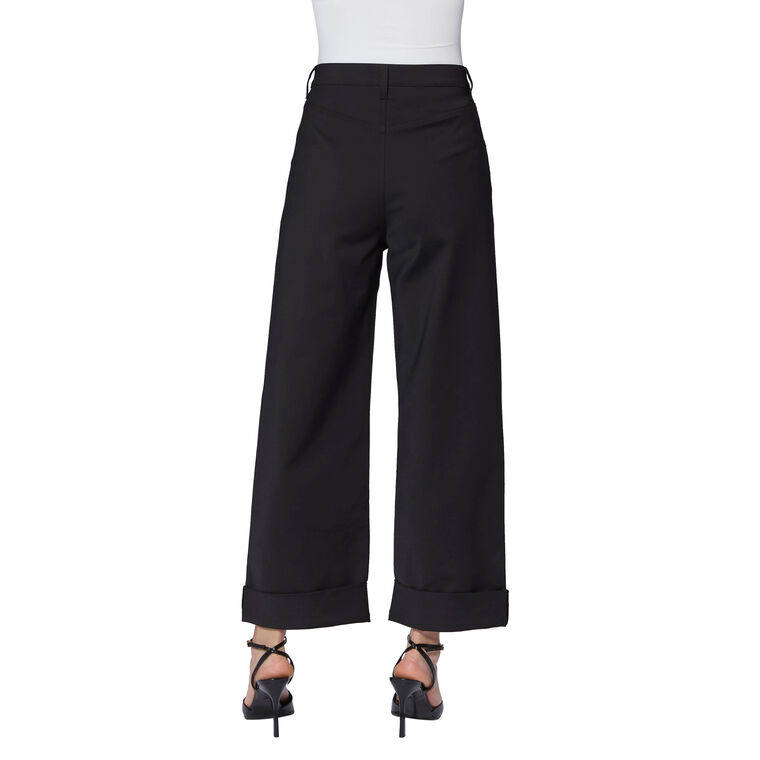 Double Cloth Cropped Cotton Pants image number null