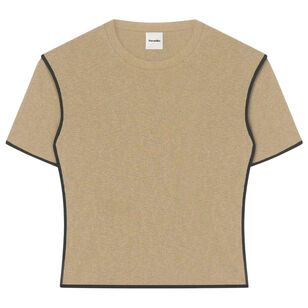 Sabelle Cropped Mesh Jersey Top