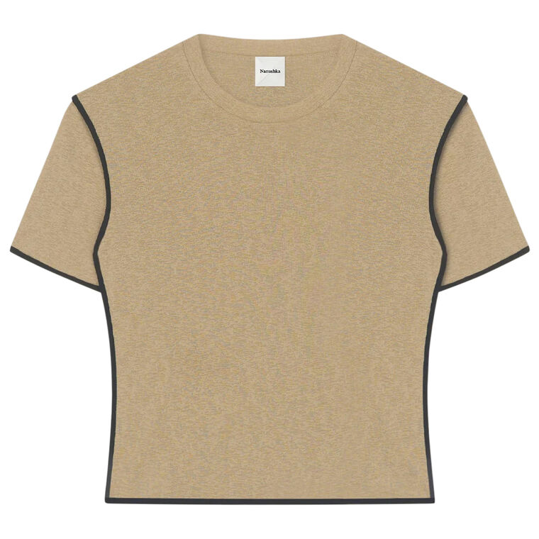 Sabelle Cropped Mesh Jersey Top image number null