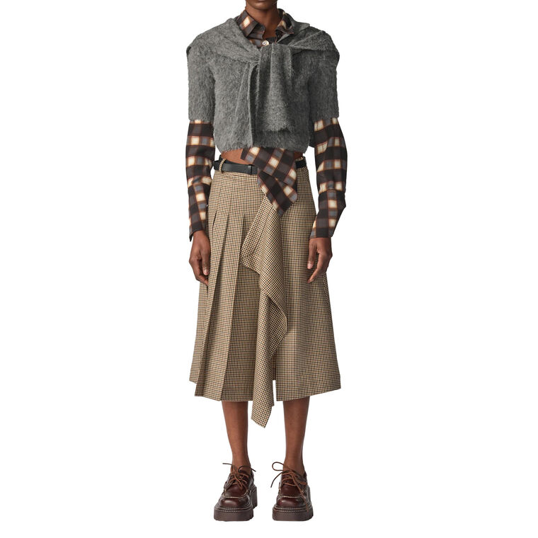 Pleated Wrap Skirt image number null