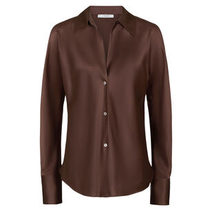Silk Bias Long Sleeve Blouse