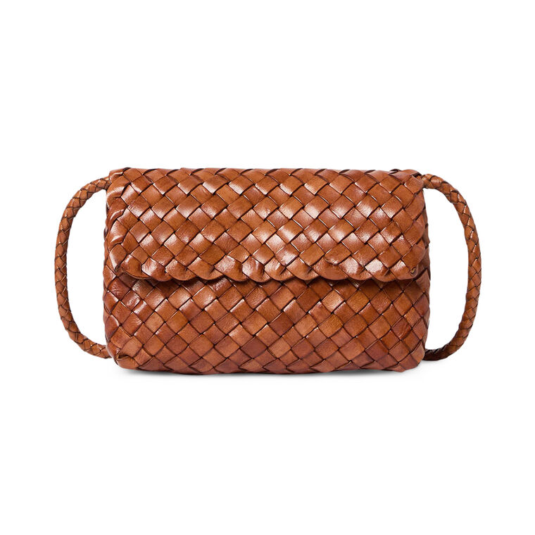 Vinnie Woven Leather Crossbody Bag image number null