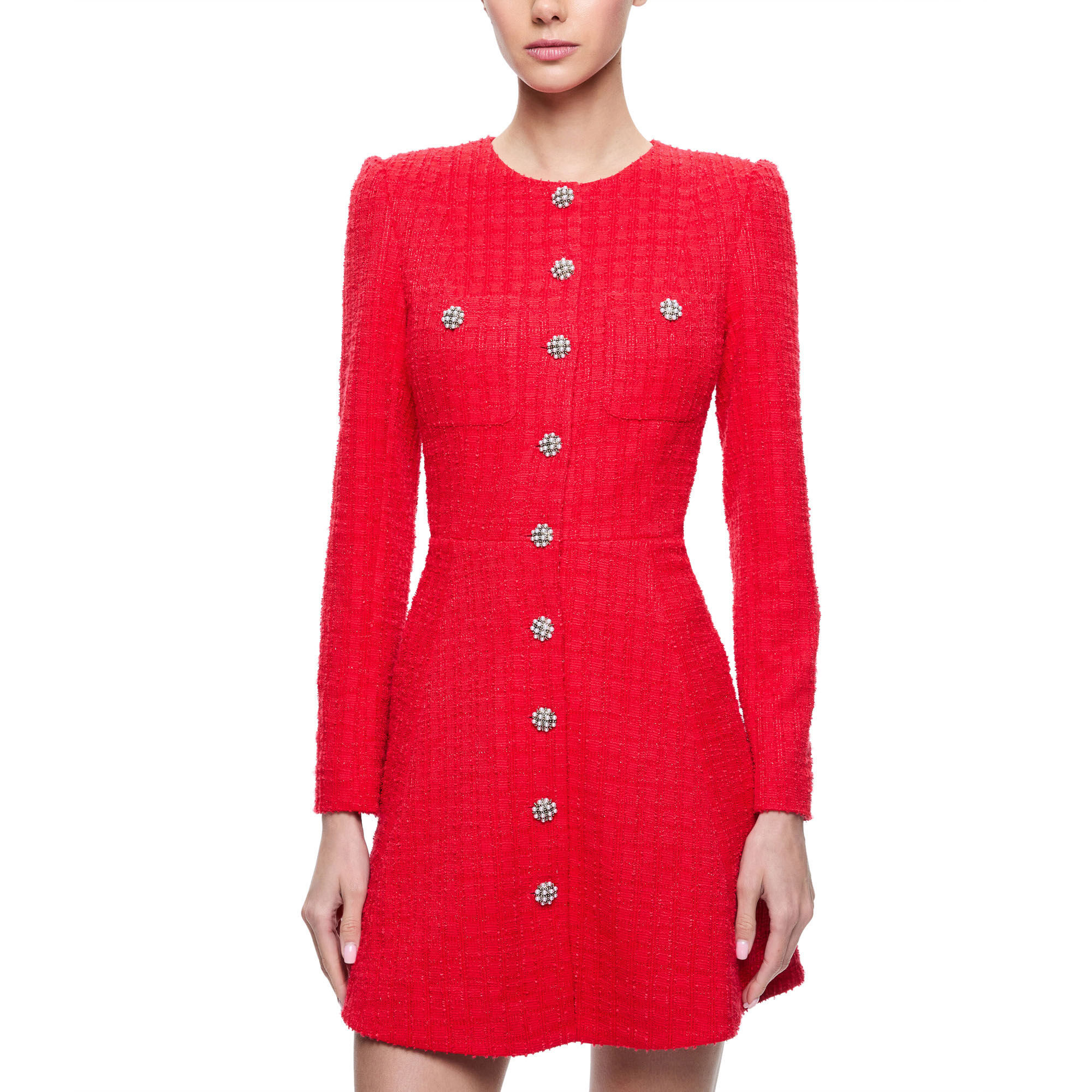 Shiloh Long Sleeve Button Front Mini Dress