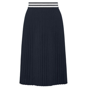 Plisse Below-The-Knee Skirt