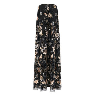 Margot Floral Beaded Strapless Gown