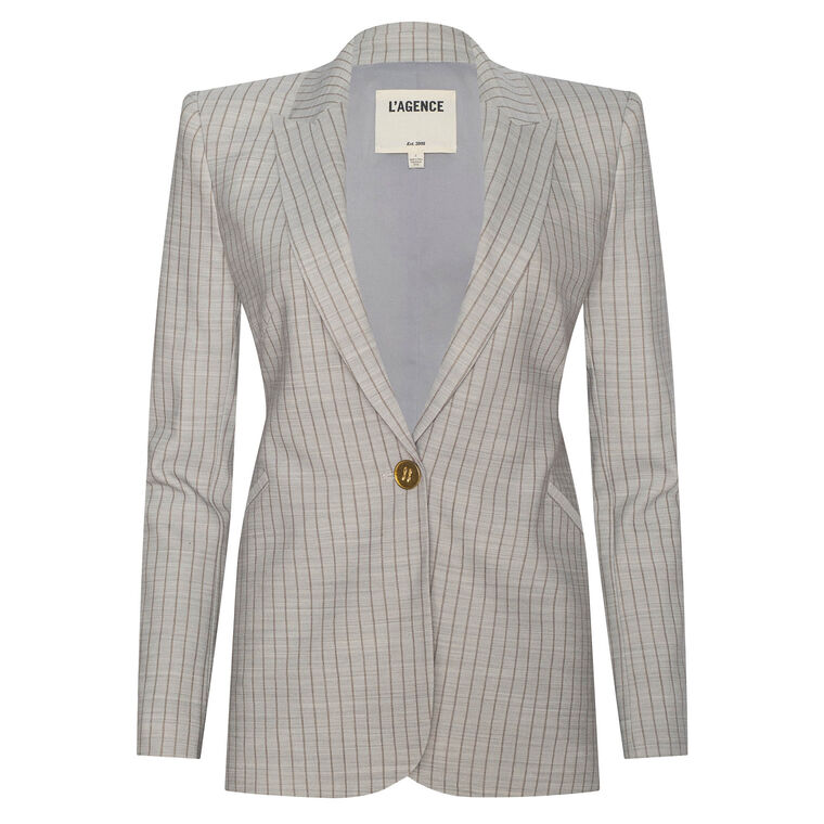 Sheila Structured Pinstripe Blazer image number null