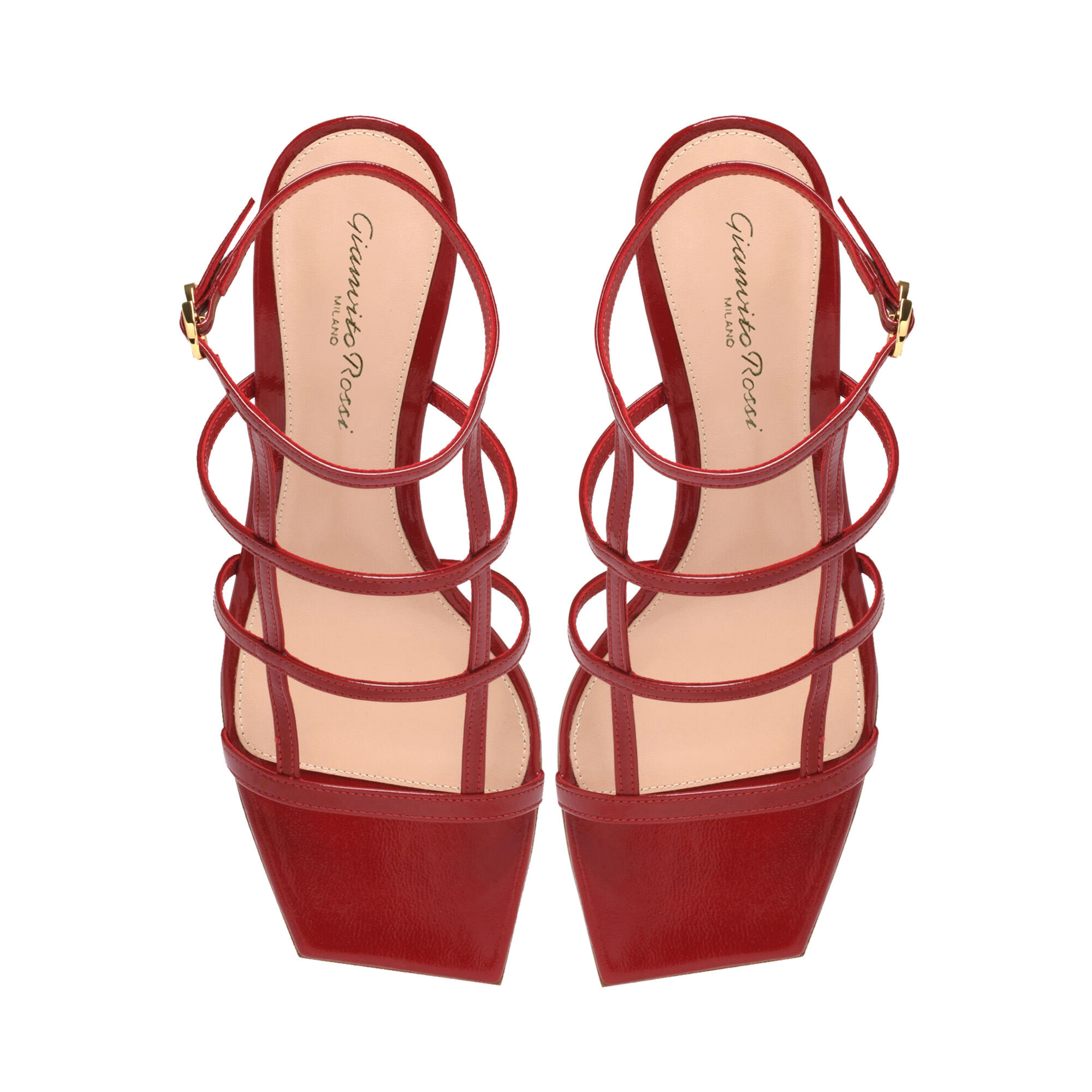 【Gianvito Rossi】ジャンヴィト・ロッシ MONDRY 55 Mondry 55mm Kitten Heel Caged Sandal