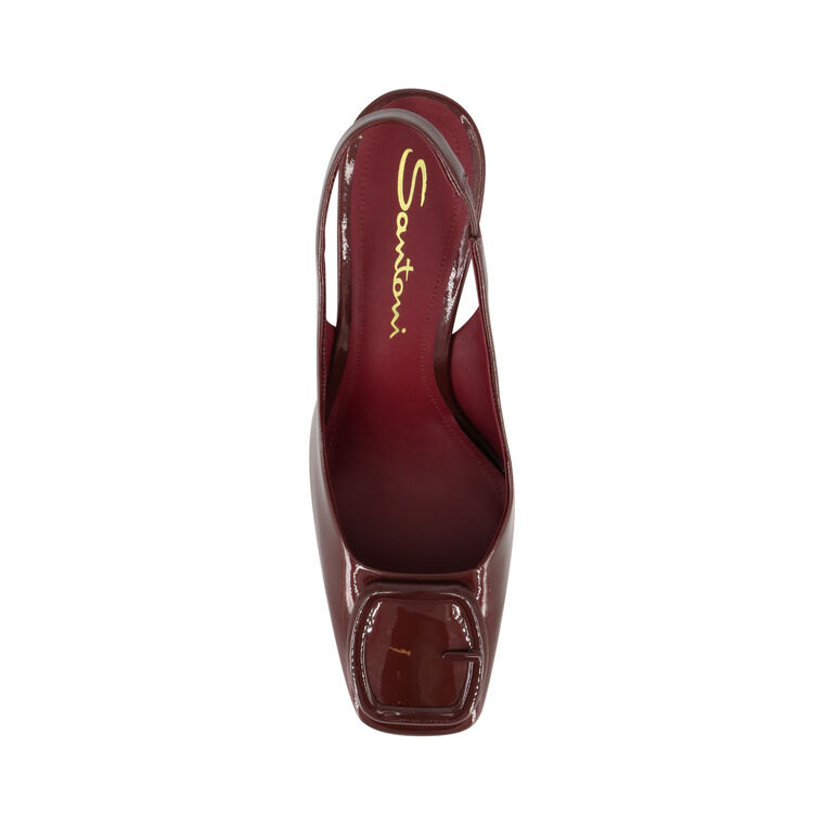 Peaches Patent Buckle Slingback Pumps image number null