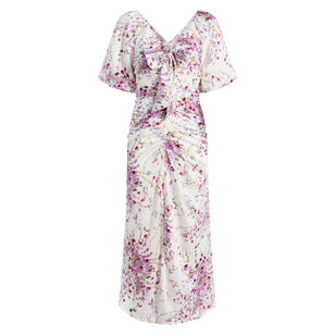 Midsummer Bloom Brenton Puff Sleeve Midi Dress
