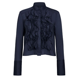 Patti Long Sleeve Silk Ruffle Blouse