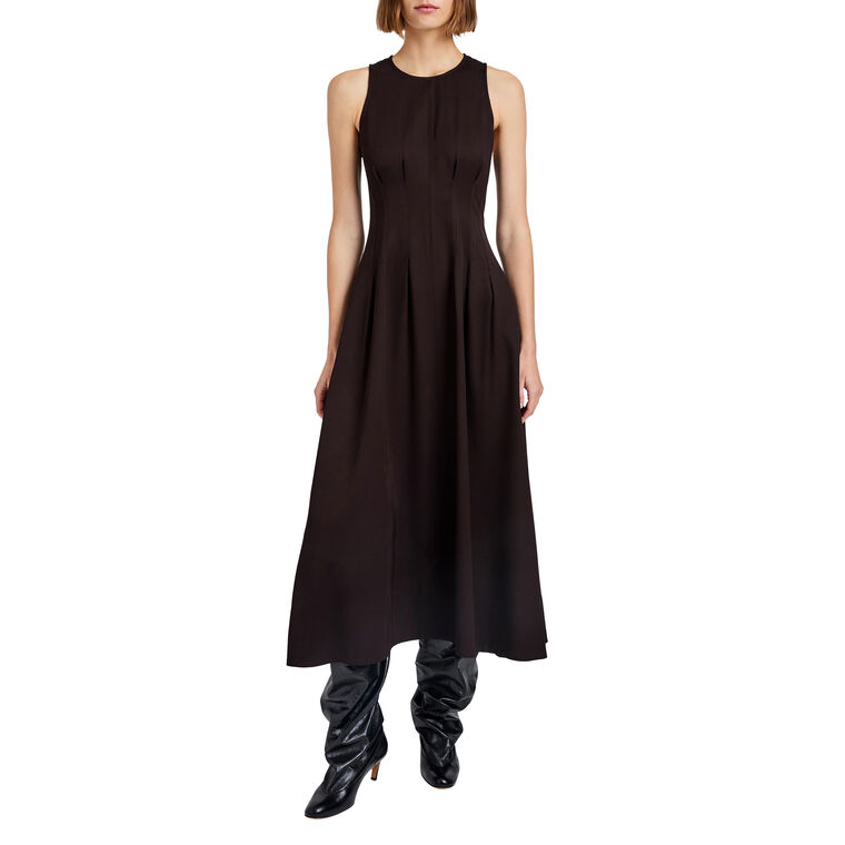 Bronwyn Sleeveless Merino Wool Midi Dress image number null