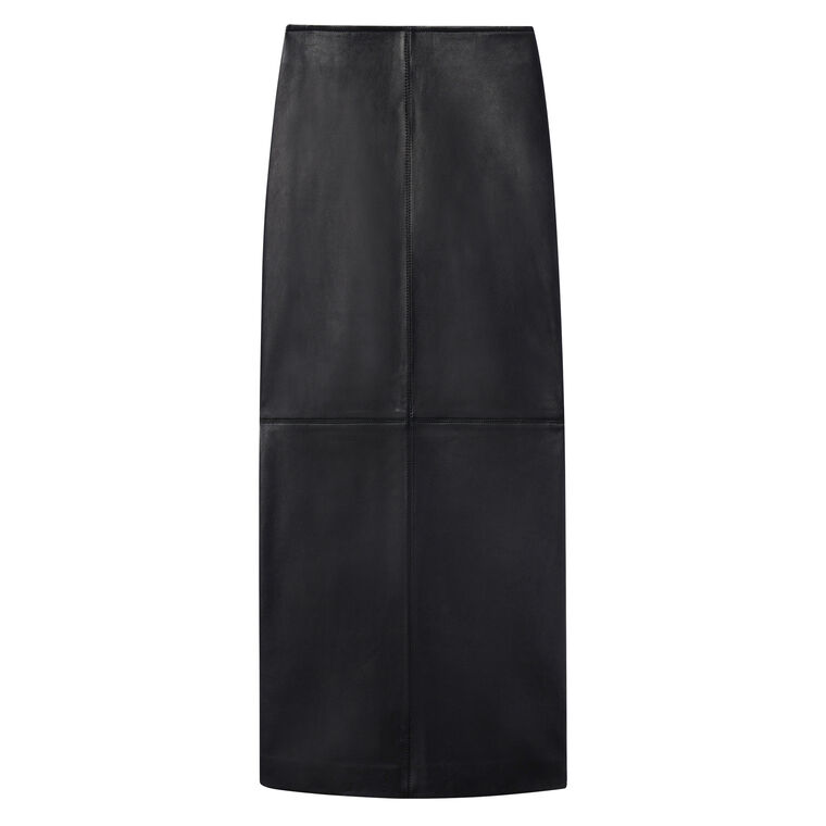 Marta Leather Midi Skirt image number null