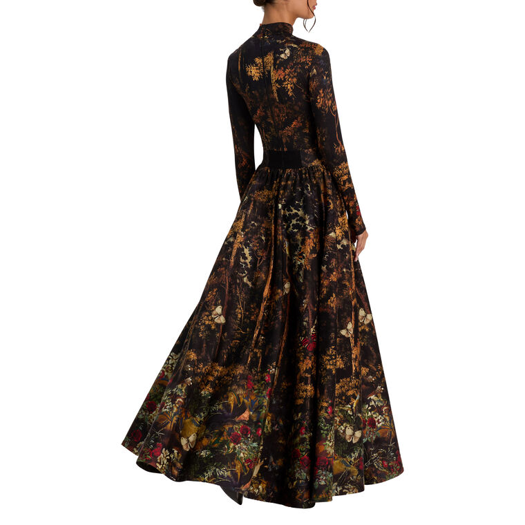 Chara Turtleneck Full Flare Maxi Dress image number null
