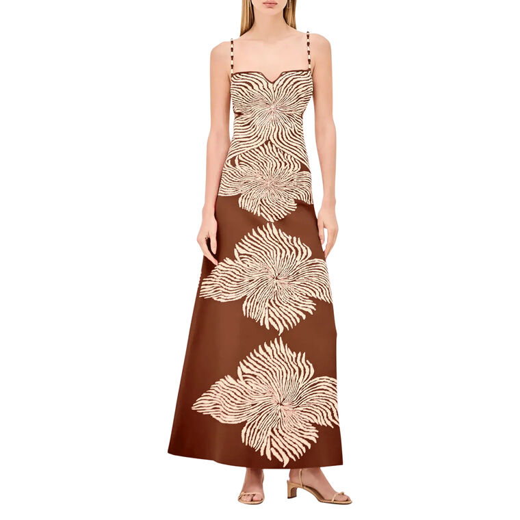 Rayana Sleeveless Bloom Print Midi Dress image number null